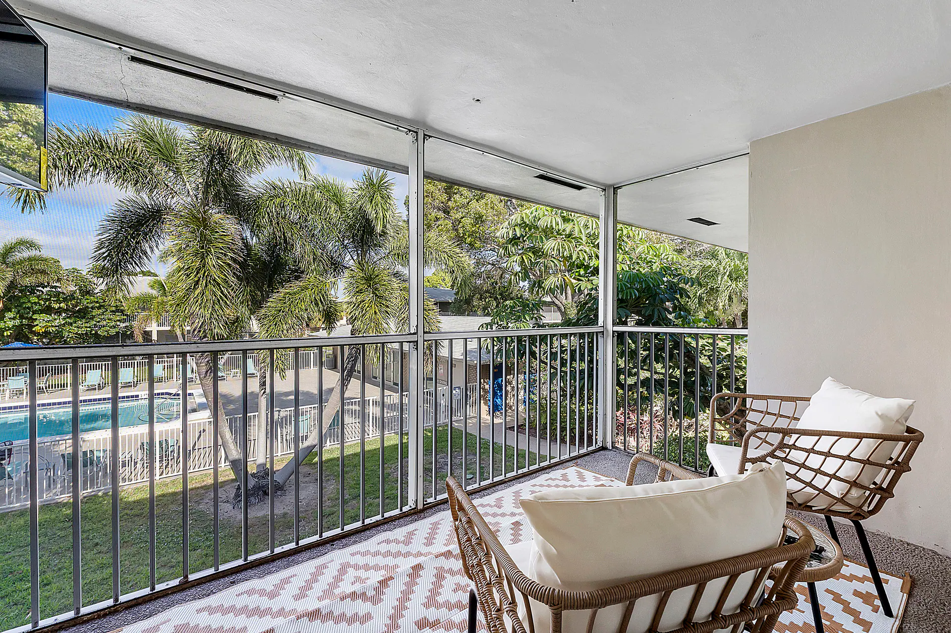 Outdoor seating area at Waterford Bay